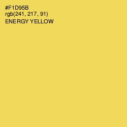 #F1D95B - Energy Yellow Color Image